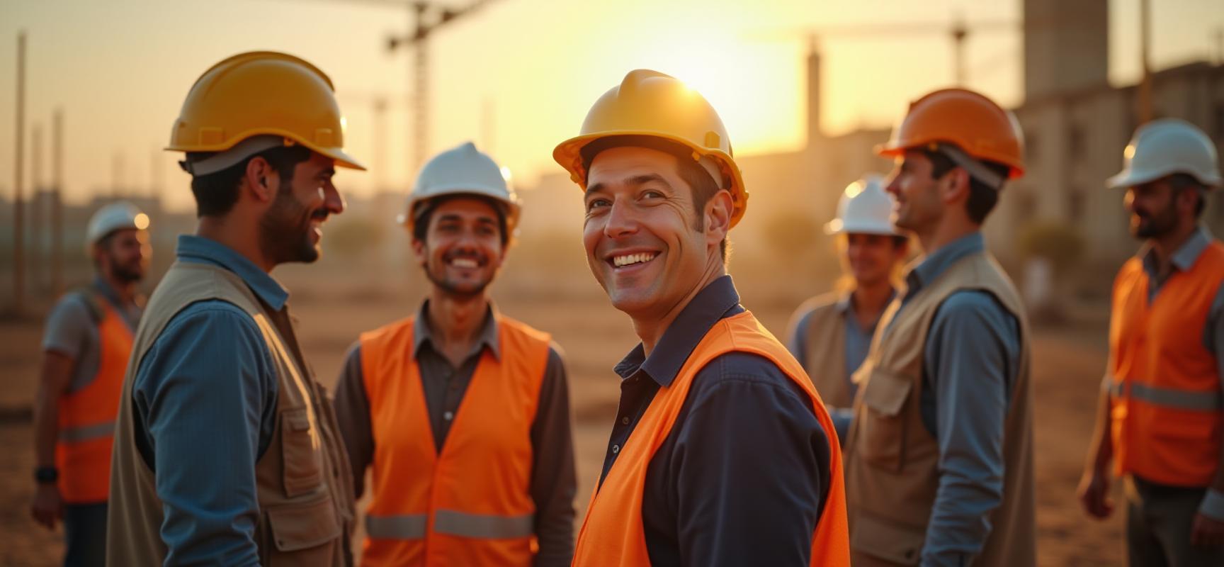 Chantier Constructis, équipe souriante à l’œuvre à Lyon